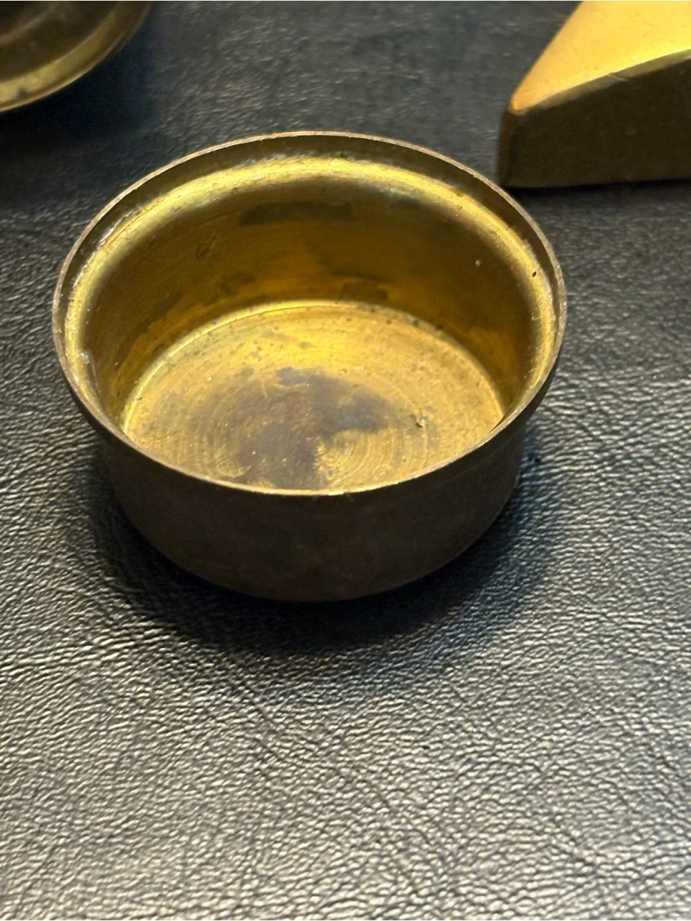 Brass Decorative Lot Brass Accents, - Gold metal bucket